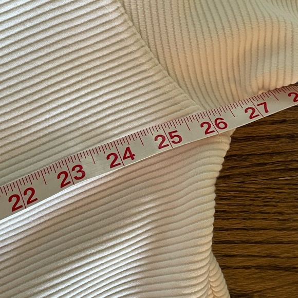 Zella Cream Ribbed Long-Sleeve Sweatshirt Size XL - Picture 5 of 7